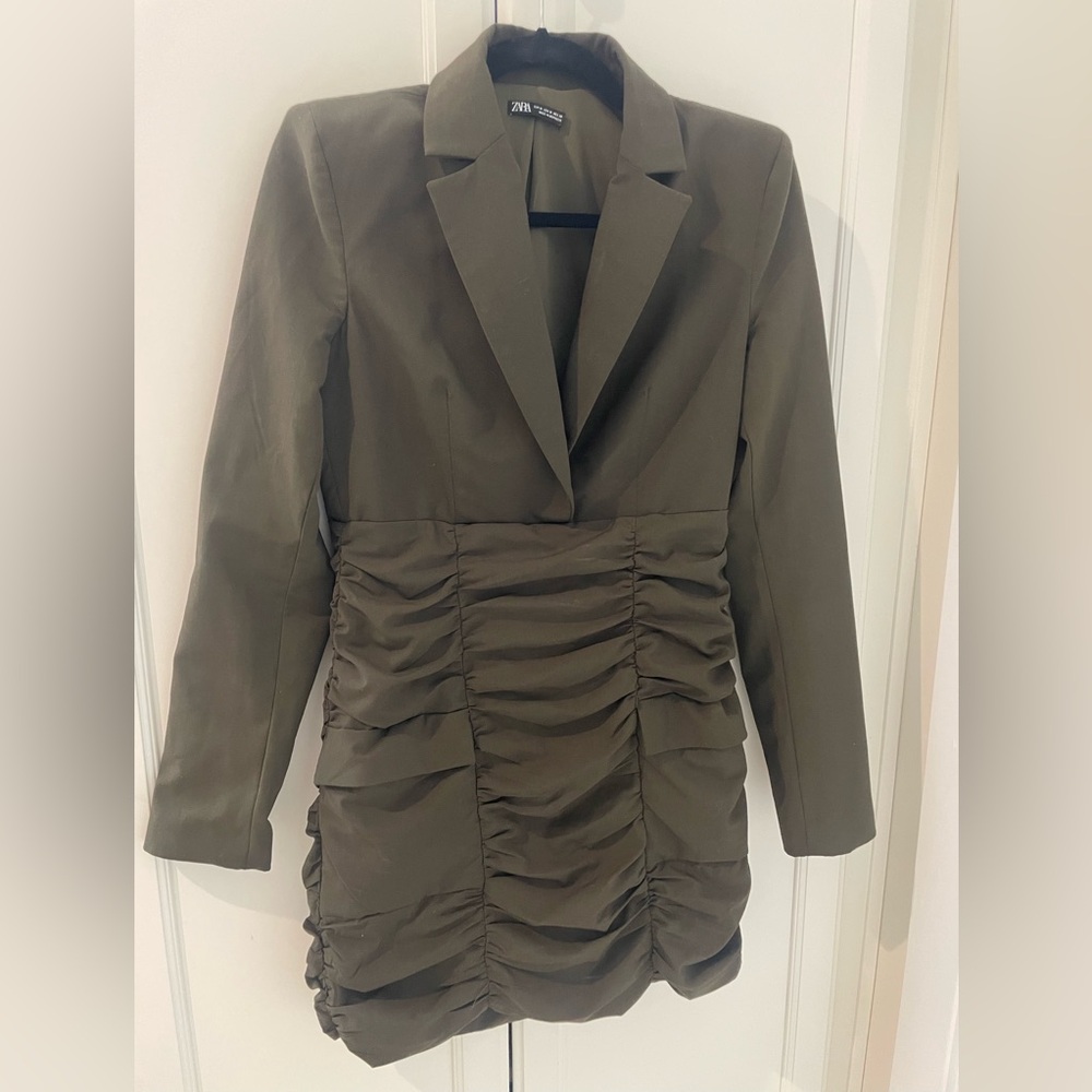 Zara Suit Dress - Army Green - Size M